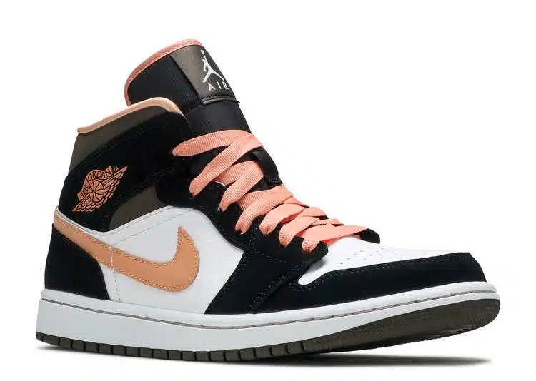REPLICA AIR JORDAN 1 MID SE 'PEACH MOCHA' BIANCO - immagine 2