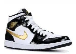 AIR JORDAN 1 MID PATENT 'ORO NERO'  - immagine 3