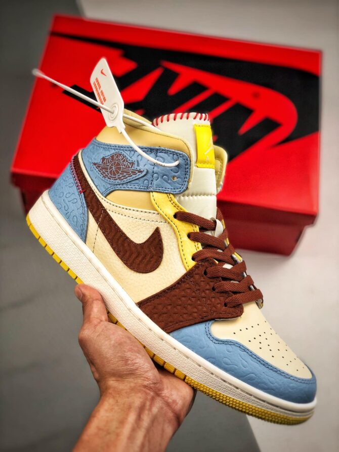 MAISON CHATEAU ROUGE X AIR JORDAN 1 MID SE 'FEARLESS' REPLICA - immagine 5