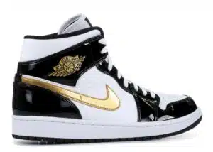 AIR JORDAN 1 MID PATENT 'ORO NERO'  - immagine 2