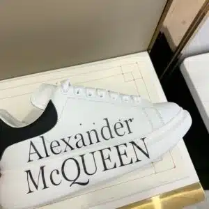  ALEXANDER MCQUEEN LOGO BIANCO E NERO - immagine 2