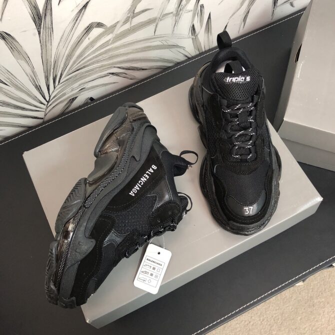 REPLICA BALENCIAGA TRIPLE S CLEAR NERO - immagine 4