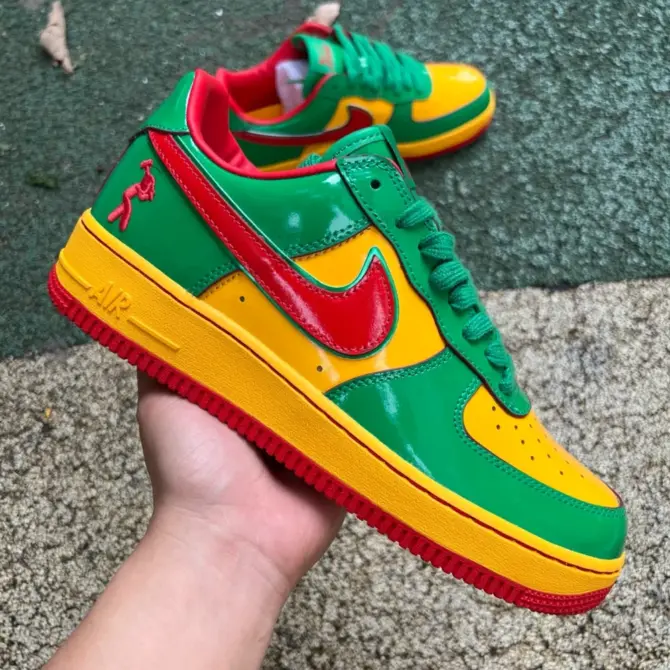 REPLICA AIR FORCE 1 LOW LIL YACHTY CONCRETE BOYS 'LUCKY GREEN' - immagine 9