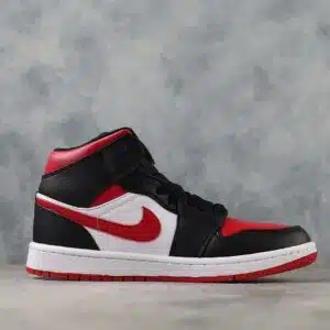 AIR JORDAN 1 MID 'NERO FIRE RED'  - immagine 5