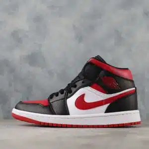 AIR JORDAN 1 MID 'NERO FIRE RED'  - immagine 3