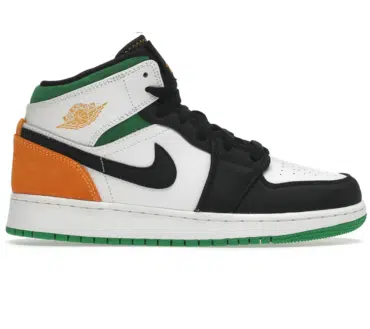 REPLICA AIR JORDAN 1 MID SE WHITE LASER ORANGE LUCKY GREEN