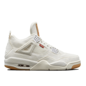 REPLICA AIR JORDAN 4 RETRO LEVIS BIANCO - immagine 2
