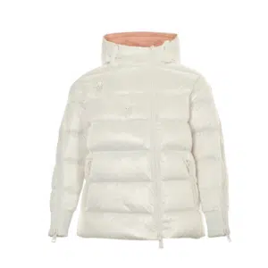  MONCLER GIACCA TRAPUNTATA CON CAPPUCCIO 'BIANCO'