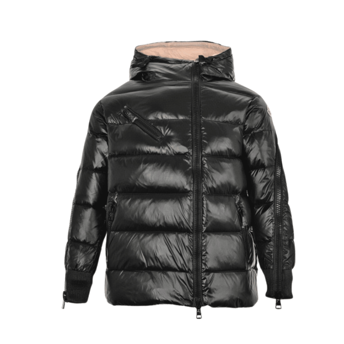 REPLICA MONCLER GIACCA TRAPUNTATA CON CAPPUCCIO 'NERO