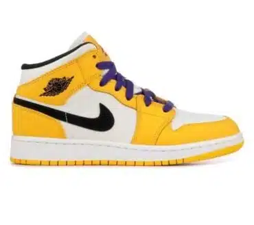AIR JORDAN 1 MID GS 'LAKERS' REPLICA