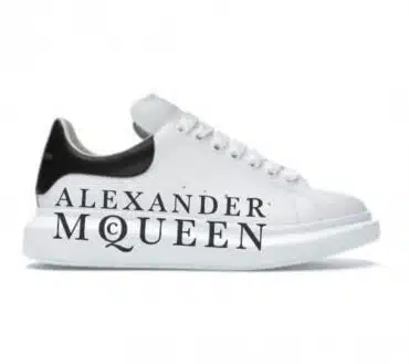 REPLICA ALEXANDER MCQUEEN LOGO BIANCO E NERO