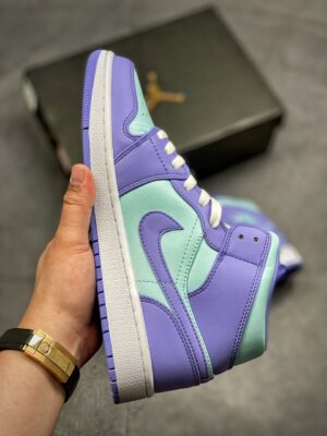  JORDAN 1 MID PURPLE AQUA - immagine 7