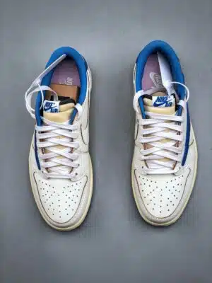JORDAN 1 RETRO LOW OG SP FRAGMENT X TRAVIS SCOTT SAIL 'MILITARY BLUE'  - immagine 6