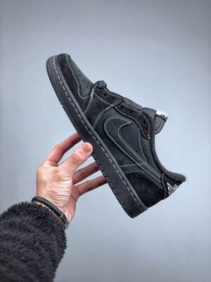  JORDAN 1 RETRO LOW TRAVIS SCOTT 'BLACK PHANTOM' - immagine 8
