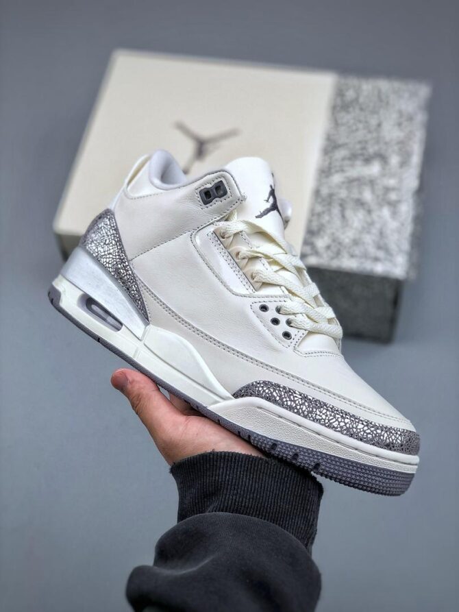 REPLICA JORDAN 3 RETRO SAIL 'CEMENT GREY' - immagine 9