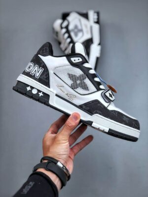  LOUIS VUITTON LV TRAINER MONOGRAM 'NERE' - immagine 7