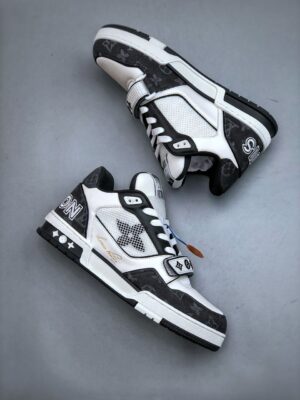  LOUIS VUITTON LV TRAINER MONOGRAM 'NERE' - immagine 2