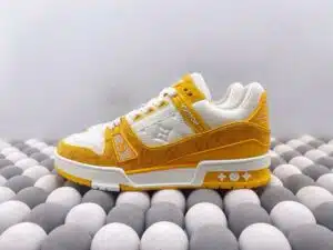  LOUIS VUITTON LV TRAINER 'DENIM ORANGE' - immagine 7