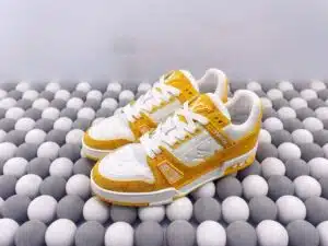  LOUIS VUITTON LV TRAINER 'DENIM ORANGE' - immagine 9