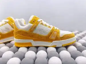  LOUIS VUITTON LV TRAINER 'DENIM ORANGE' - immagine 5
