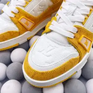  LOUIS VUITTON LV TRAINER 'DENIM ORANGE' - immagine 3