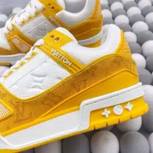  LOUIS VUITTON LV TRAINER 'DENIM ORANGE' - immagine 2