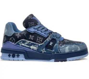 REPLICA LOUIS VUITTON TRAINER X NIGO 'BLU' DENIM