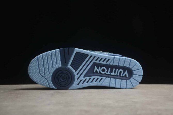 REPLICA LOUIS VUITTON TRAINER X NIGO 'BLU' DENIM - immagine 5