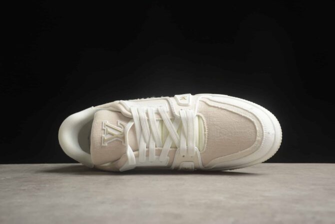 REPLICA LOUIS VUITTON TRAINER 'BEIGE BIANCO' MONOGRAM DENIM - immagine 5