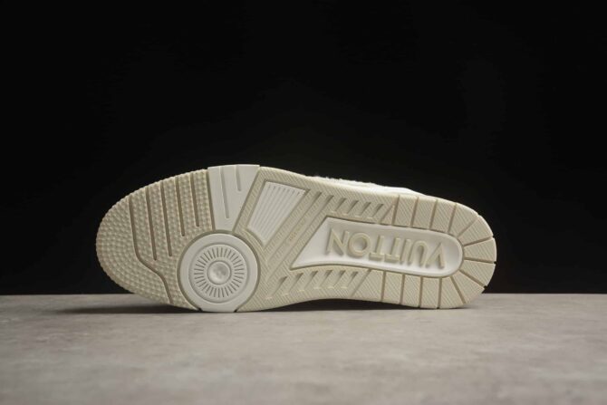 REPLICA LOUIS VUITTON TRAINER 'BEIGE BIANCO' MONOGRAM DENIM - immagine 4