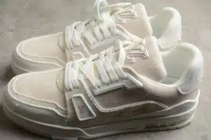  LOUIS VUITTON TRAINER 'BEIGE BIANCO' MONOGRAM DENIM - immagine 2