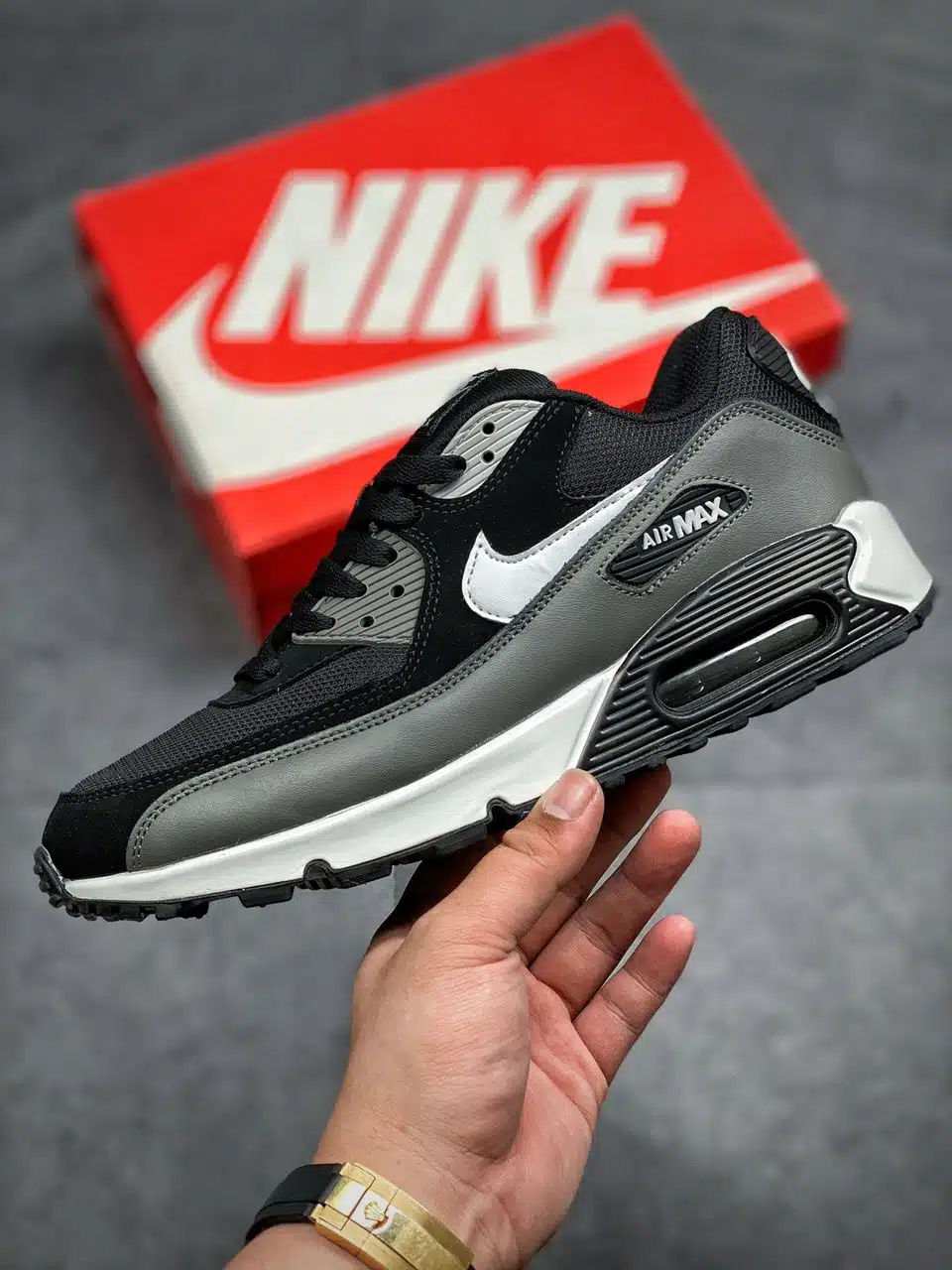 REPLICA NIKE AIR MAX 90 NERO-BIANCO - immagine 2