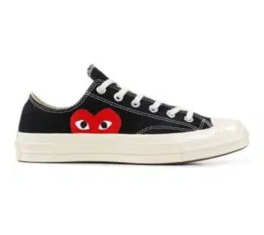 REPLICA CONVERSE COMME DES GARÇONS PLAY X CHUCK 70 LOW 'BLACK WHITE' REPLICA CONVERSE
