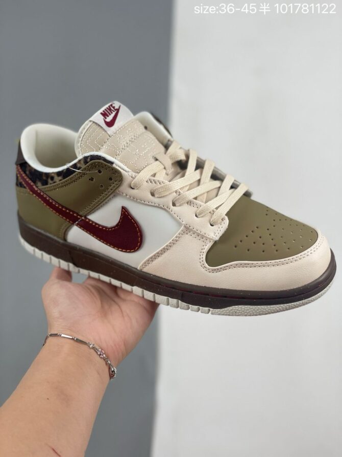DUNK LOW RETRO KHAKI TEAM 'RED PEARL WHITE' REPLICA - immagine 8