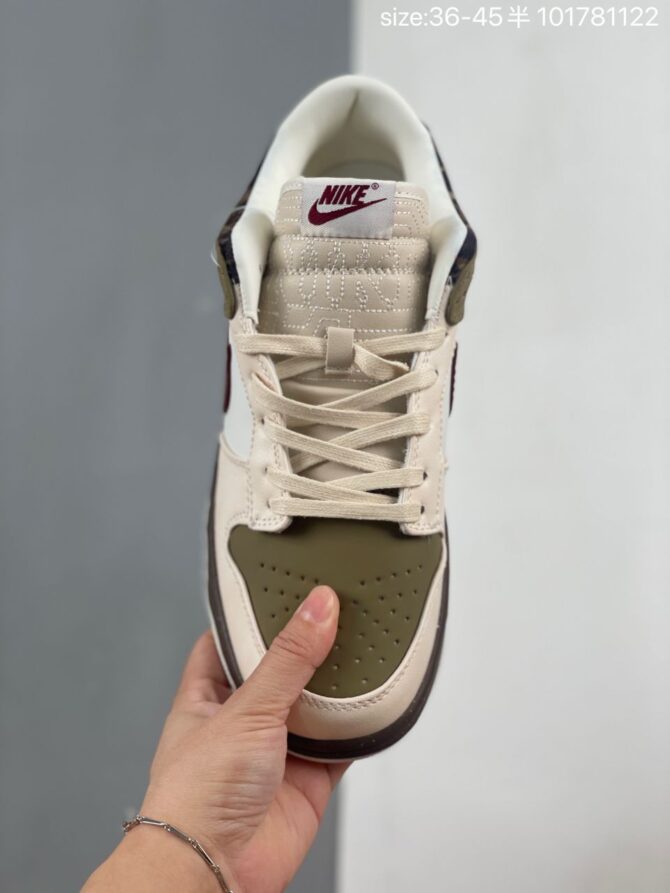 DUNK LOW RETRO KHAKI TEAM 'RED PEARL WHITE' REPLICA - immagine 7