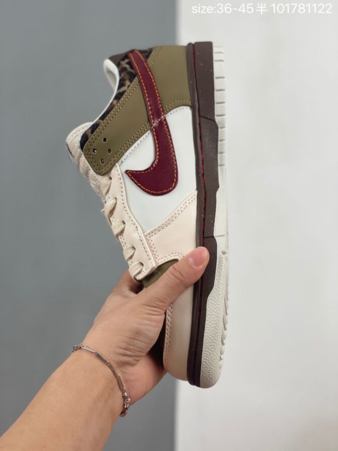 DUNK LOW RETRO KHAKI TEAM 'RED PEARL WHITE' REPLICA - immagine 6