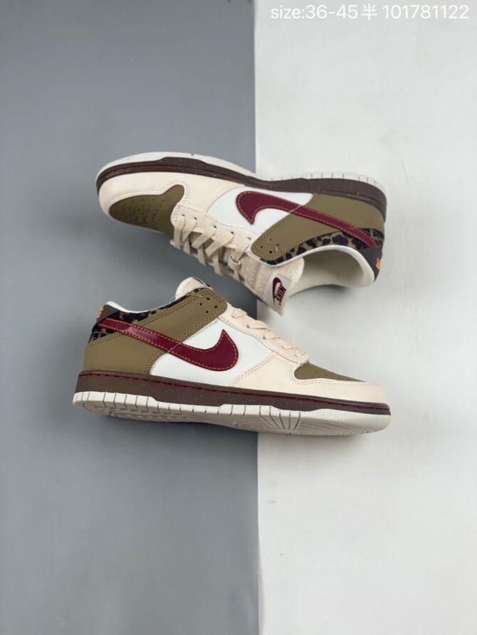 DUNK LOW RETRO KHAKI TEAM 'RED PEARL WHITE' REPLICA - immagine 9