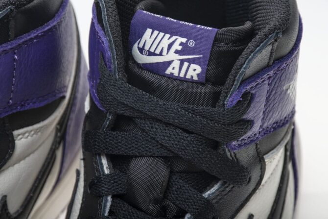 REPLICA AIR JORDAN 1 HIGH OG 'COURT PURPLE' NERO - immagine 3