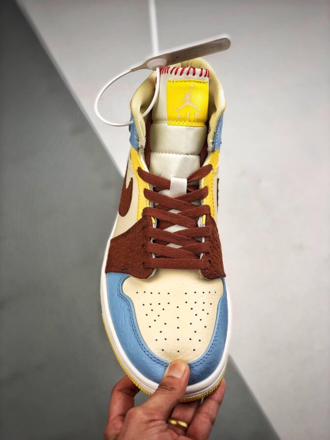 MAISON CHATEAU ROUGE X AIR JORDAN 1 MID SE 'FEARLESS' REPLICA - immagine 3