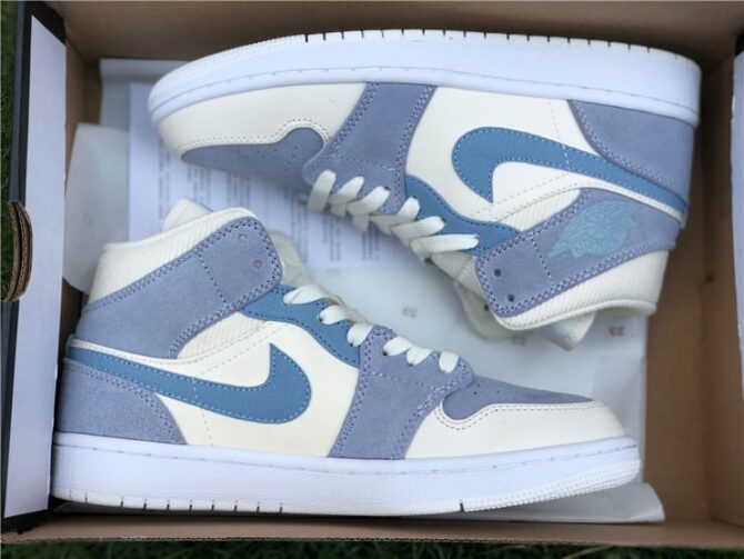 AIR JORDAN 1 MID SE 'SAIL LIGHT BLUE' REPLICA - immagine 2